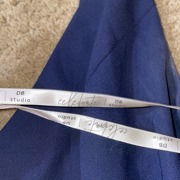 Navy David’s Bridal Bridesmaid Gown - Picture 3 of 9